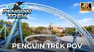 Penguin Trek 4K Front Row POV | SeaWorld Orlando