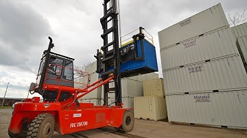 Shipping Container Yard Time Lapse During Snowstorm