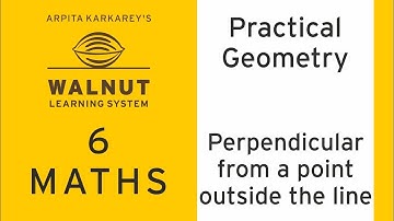 6 Math - Practical Geometry - Perpendicular from a point outside the line