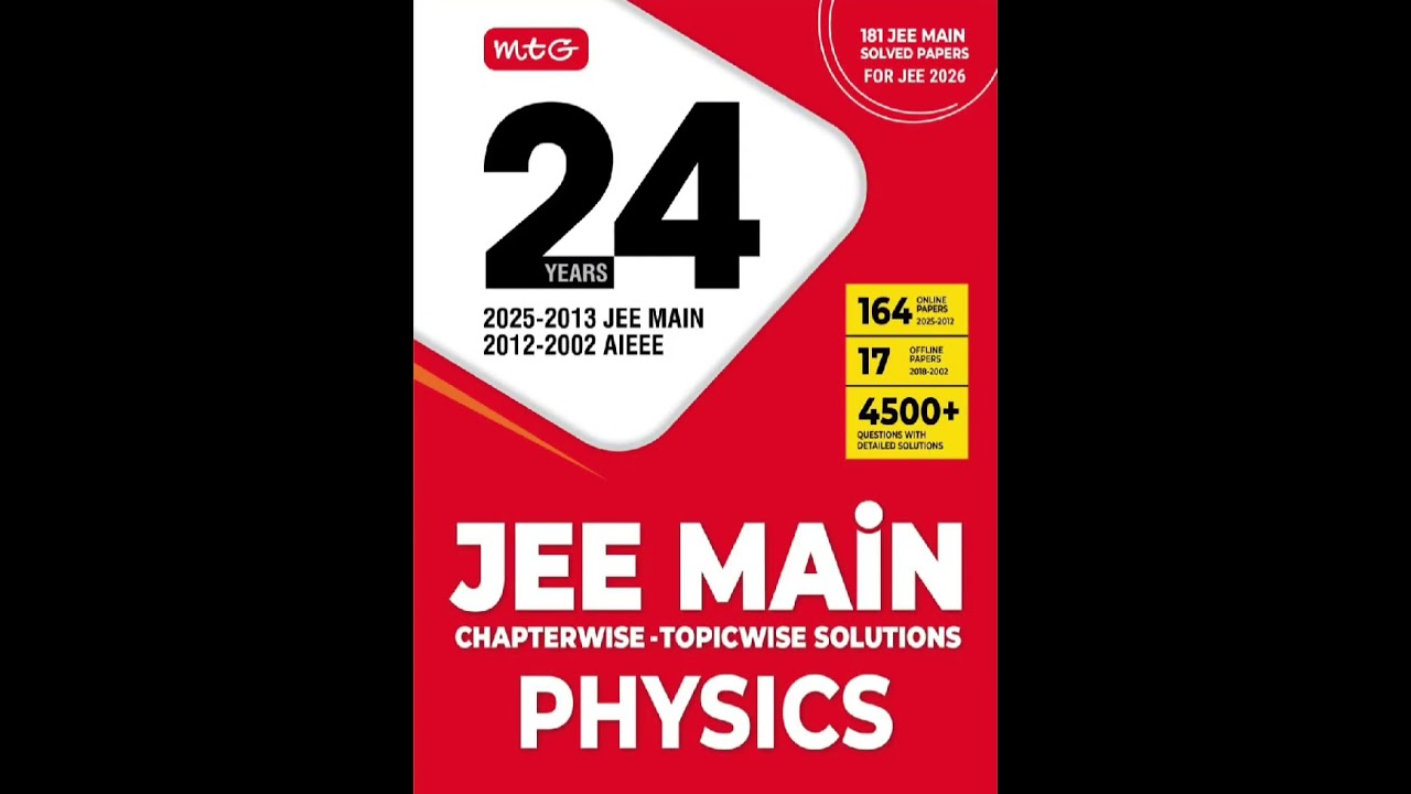 MTG JEE MAIN CHAPTERWISE- TOPICWISE SOLUTION OF PHYSICS