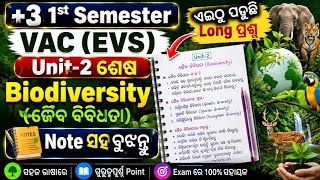 +3 1st semester VAC EVS|Unit 2|Class 3|Natural resources|evs|Nep 2020|Biodiversity|Notes|NEP|nep|