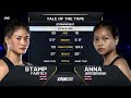 Stamp fairtex vs anna jaroonsak  one championship full fight