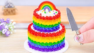 Miniature Rainbow Chocolate Cake Decorating  1000+ Satisfying Miniature Cake Recipe By Baking Yummy