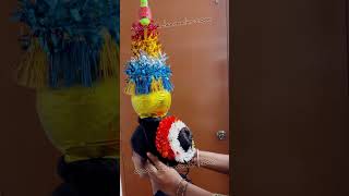 How To Wear Karakattam Pot On The Head Karagam With Flower Decorations கரகடடம கரகம