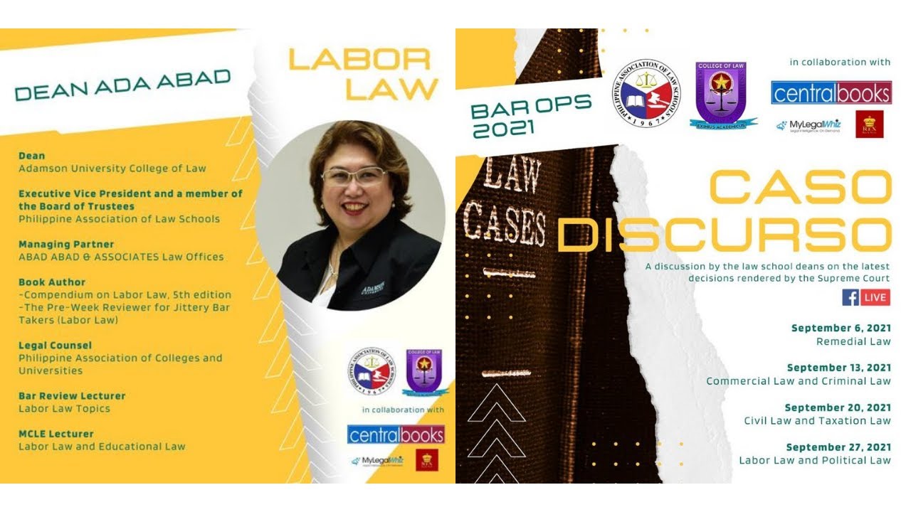 Labor Law Caso Discurso [A "2020 2021 Best Bar Ever" Webinar Series]