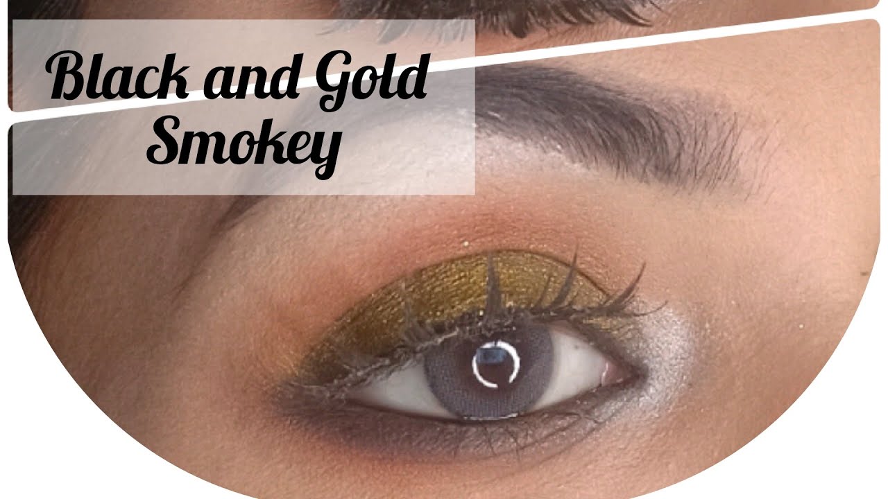 black and gold smokey eye makeup #easyeyemakeup #makeup - YouTube
