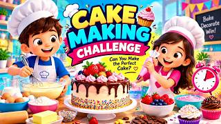 🧁 Fun Cake Making Challenge! Who Will Win? | Game Challenge | Kids Game #shorts #viralshorts #reels screenshot 1