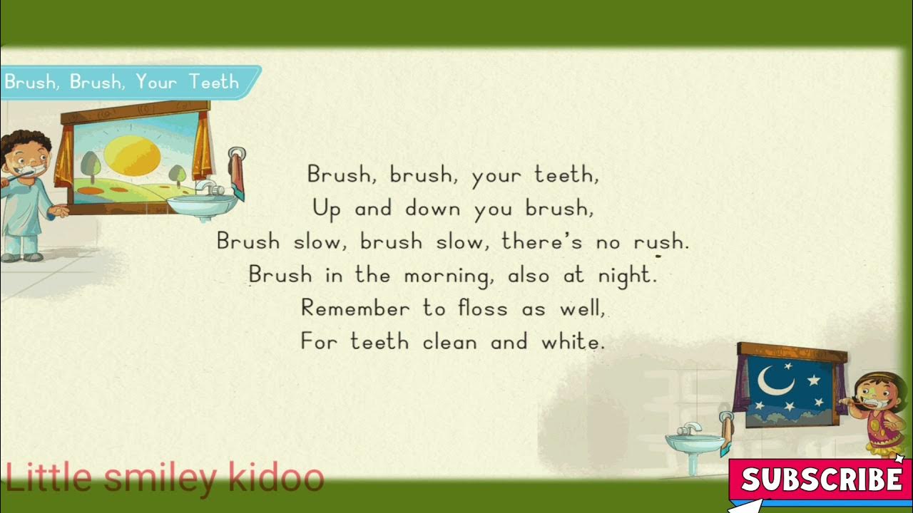 Brush,Brush your Teeth Rhyme Brush,Brush Your Teeth up and down your