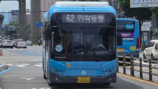 (현재는대차)부산62번(개금삼거리.개금골목시장~부산진우체국.가야1치안센터)까지주행영상 (예비차)
