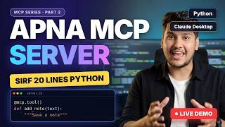 Build Your First MCP Server in Python (20 Lines) | Claude Desktop Live Demo | Urdu/Hindi