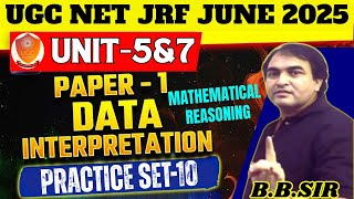 UGC NET JUNE 2025 | UGC NET FIRST PAPER DATA INTERPRETATION &amp; MATHEMATICAL REASONING PRACTICE SET