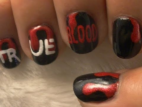 True Blood Nail Art - YouTube