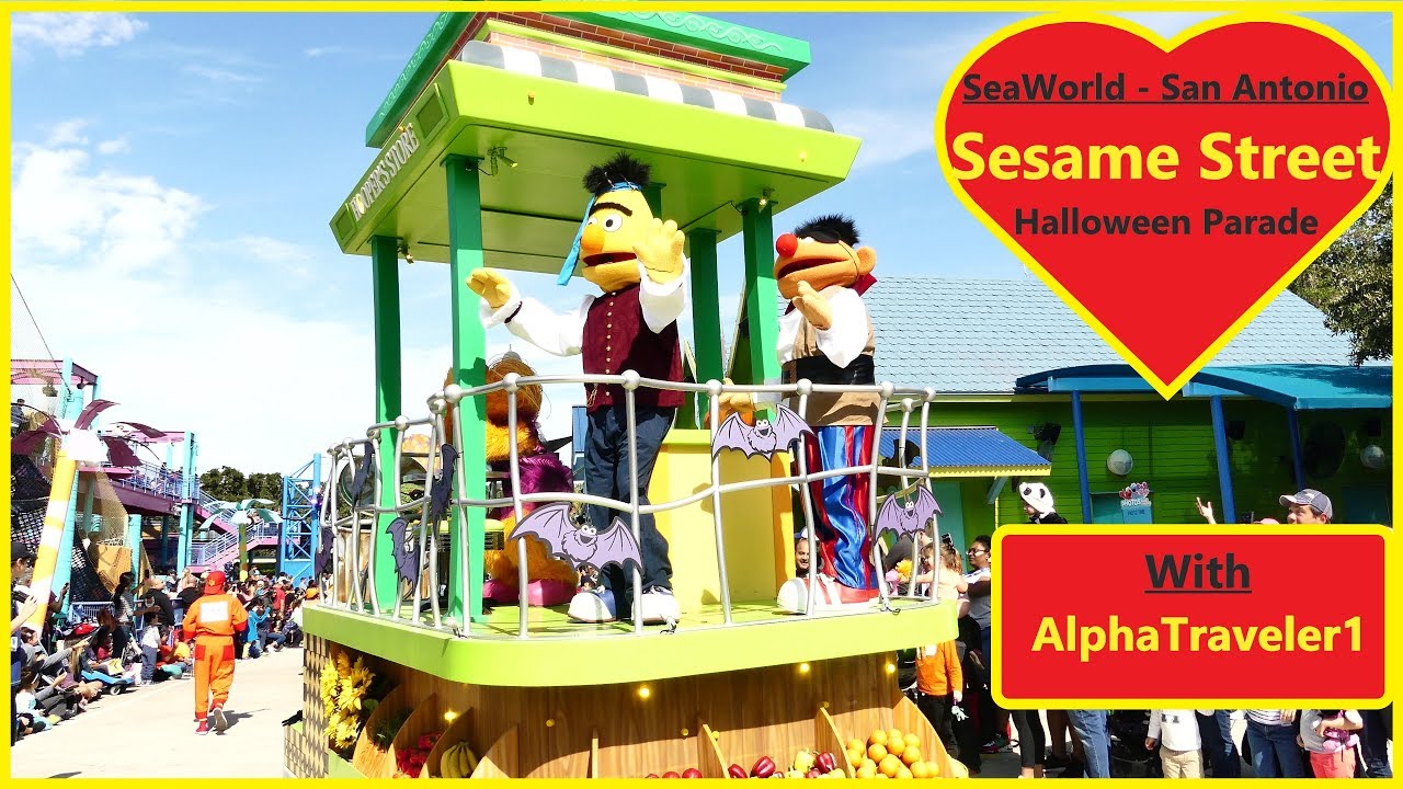 SeaWorld San Antonio Sesame Street Halloween Parade 2019 in 4K YouTube