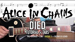 Died - Alice In Chains (Guitar Lesson + Tab) w/ Guitar Solo