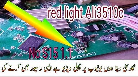 how to make ali3510c dish receiver red light problem solution ali3510c red light fault#altafdish