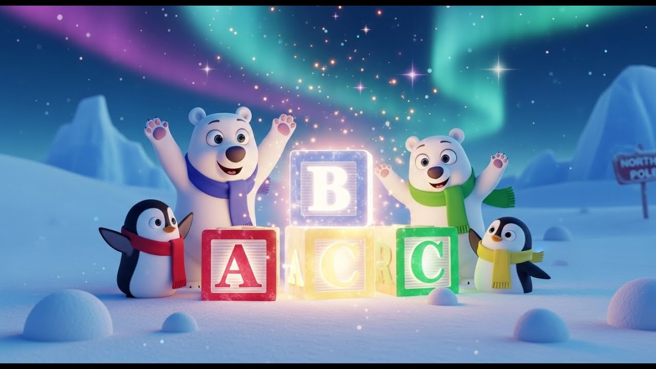 ABC Adventure at the North Pole ❄️🧸 | Fun Educational Kids Video | Preschool Alphabet