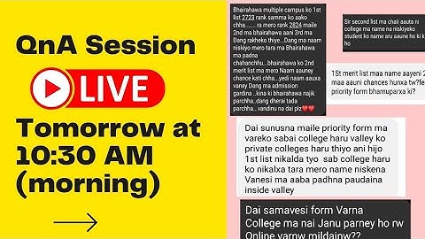 तपाई को Question मेरो जवाफ