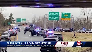 Suspect dead after chase, standoff through multiple Massachusetts towns