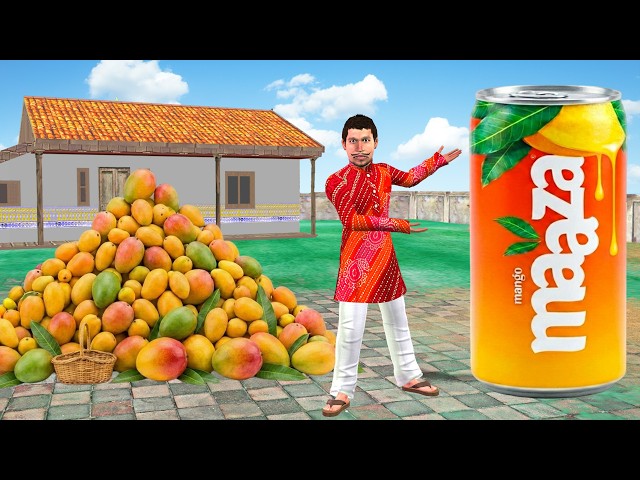 Giant Maaza Juice From 1 TON Of Mangoes Comedy Video Hindi Kahaniya Moral Stories Hindi Story