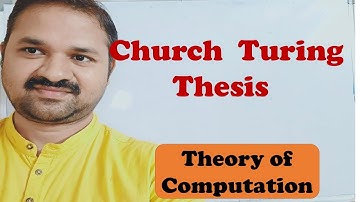 Church-Turing Thesis in Theory of Computation || Turing Machine  || TOC || Automata Theory