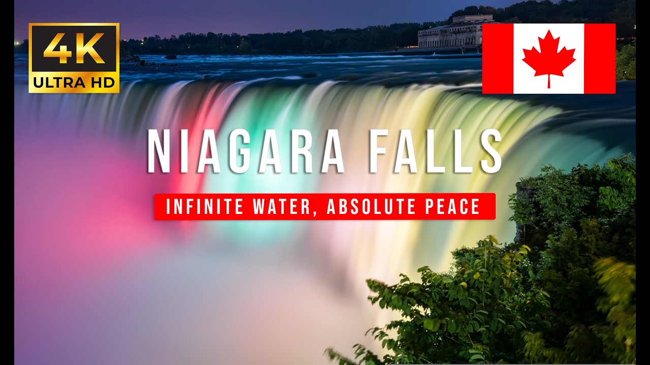 Christmas at Niagara Falls 🇨🇦 | 4K ASMR Walking Tour (Winter Fireworks & Lights)