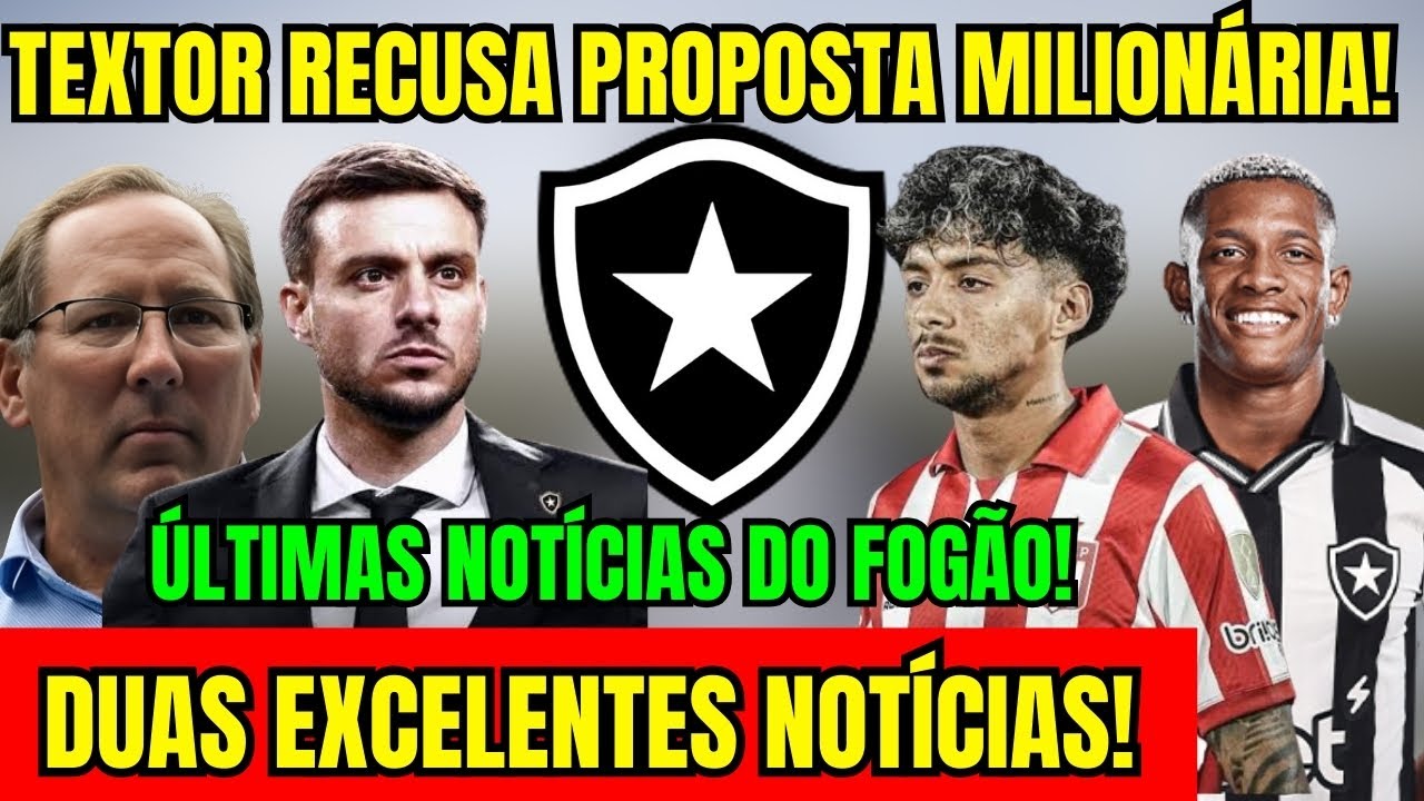 AGORA VAI! DUAS EXCELENTES NOTÍCIAS NO GLORIOSO! TEXTOR RECUSA PROPOSTA MILIONÁRIA! ÚLTIMAS NOTÍCIAS