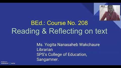 Course 208 READING & REFLECTING TEXT