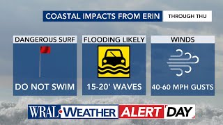 Tracking Hurricane Erin: Life-threatening beach conditions, evacuations in place