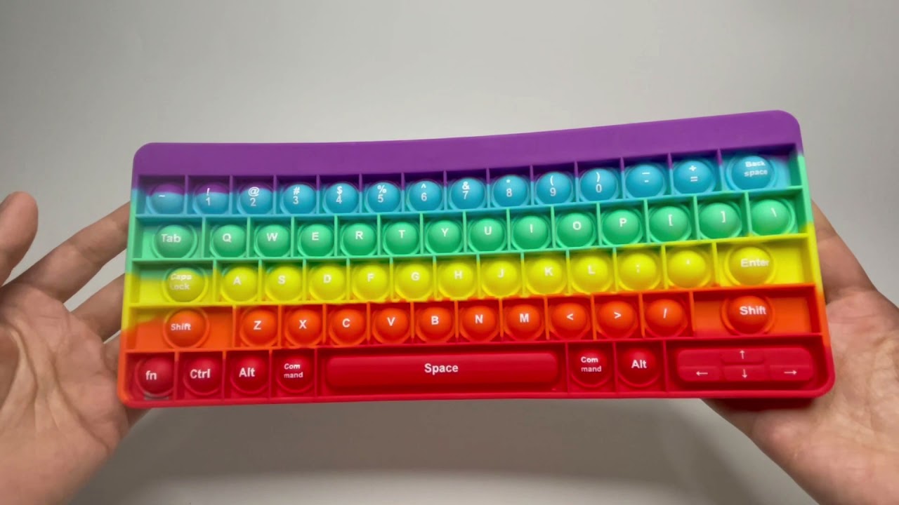 Satisfying video || Keyboard Pop it Calculator Fidget Toy Kids Learning English ASMR