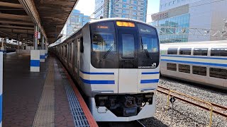 【基本編成廃車18編成目・本日NN(長野)へ廃車配給されました】E217系クラY-1編成(トップナンバー)が錦糸町駅4番線を発車するシーン(1369F)　撮影日2022.07.10