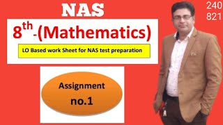 NAS | Assignment No. 1 | Class 8 Math |