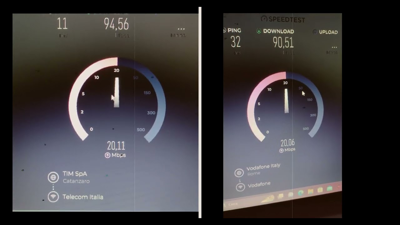 SPEEDTEST FTTC 100MBIT (TIM vs VODAFONE) VULA
