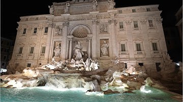Đài Phun Nước Trevi Lừng Danh Rực Rỡ Dưới Hệ Thống Chiếu Sáng Mới