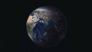 Realistic Earth rotating in space On the planet Earth is visible the change of day and night, Earth screenshot 2