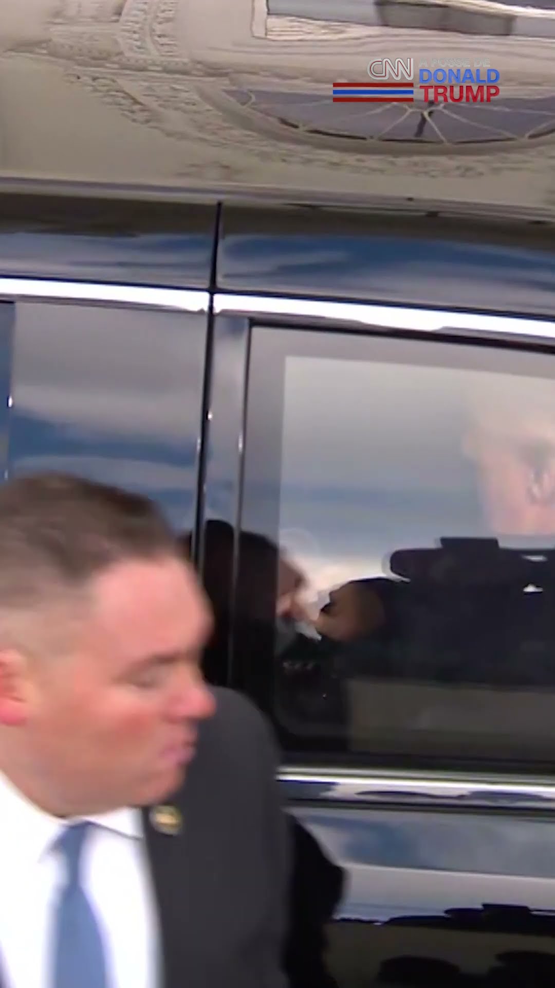 POSSE DE TRUMP - Joe Biden e o Donald Trump vão juntos em limousine para o Capitólio