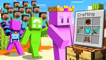 Minecraft Manhunt, But We Can Craft Teammates