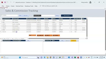Sales and commission tracking database - MS Access