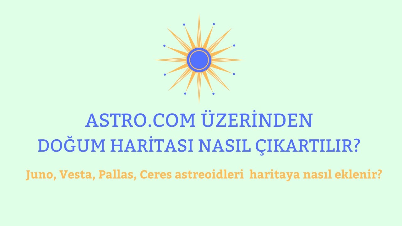 Üzerinden Doğum Haritası Nasıl Çıkartılır? Juno Asteroidi