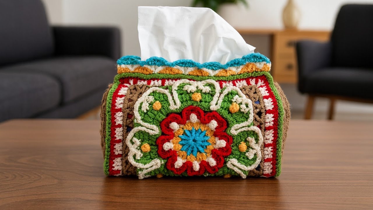 کاور دستمال مجلسی با ماندالای برجسته، تحولی شیک!