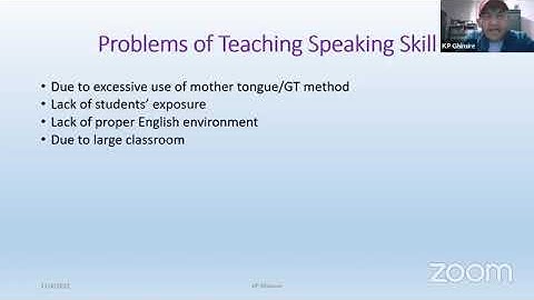 Teaching Speaking Skill by KP Ghimire sir