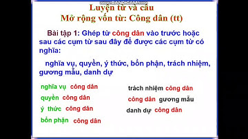 LTVC 5 - Bài: Mở rộng vốn từ Công dân