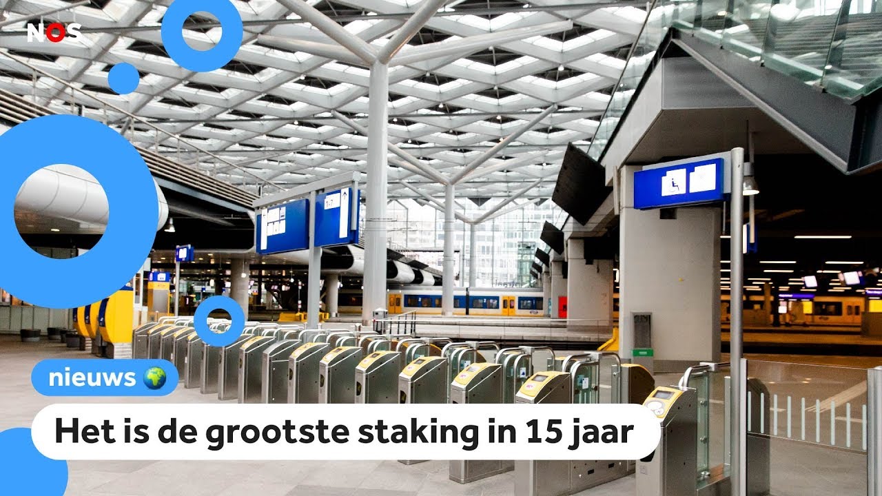 Geen treinen, bussen en trams door grote staking