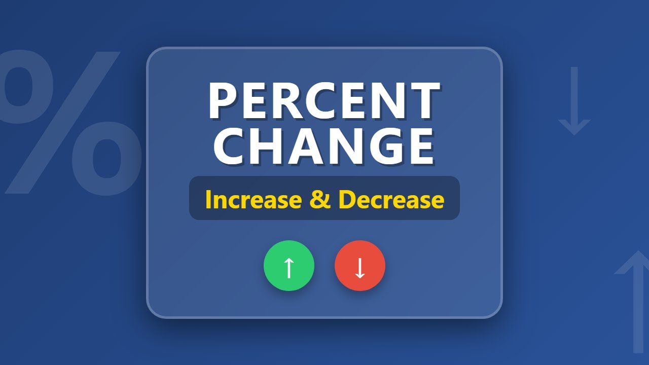 Percent Increase and Decrease: Change Calculations Made Easy | Algebra Basics