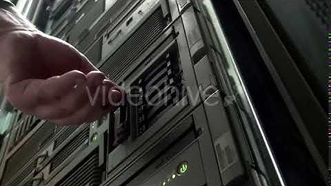 Inserting a Hard Drive to Rack Server - Stock Footage from Videohive
