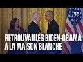 Les retrouvailles presque troublantes de barack obama et joe biden  la maison blanche