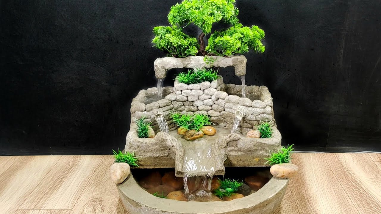 Beautiful stone design indoor waterfall fountain water fountain making