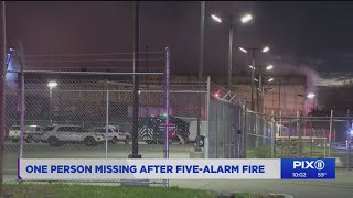 One person missing after blaze at NJ Waste Management facility