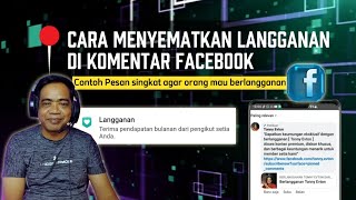 CARA MENYEMATKAN KOMENTAR LANGGANAN DI FACEBOOK PROFESIONAL💙