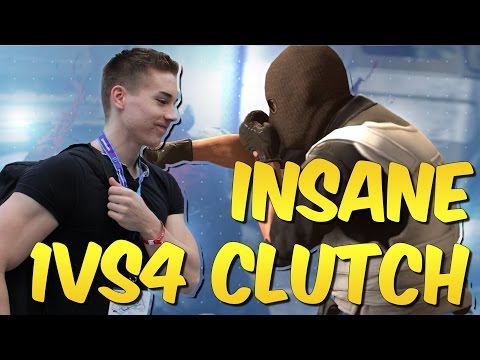 INSANE 1VS4 CLUTCH! CS GO Stream Montage #40