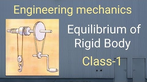 Engineering mechanics Class-4 ( Equilibrium Of Rigid Body CP-1, Part-1)  In Telugu